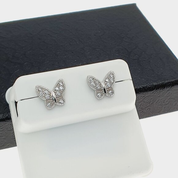 "925 sterling silver luxury CZ earrings for women/girls, Best for gift,RJUS2208 - Picture 5 of 11